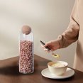 thumbnail image 4 of Glass Storage Jar with Wooden Lid, Clear Candy or Spice Container for Kitchen, Tea, or Coffee Organization, 4 of 9