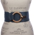 thumbnail image 2 of Women's 3" (75 mm) Wide High Waist Fashion Stretch Belt with Ring Hook Buckle, 2 of 3