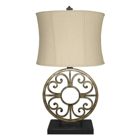 UPC 845805056353 product image for Yosemite Home Decor PTLA78066 1 Light Table Lamp in Antique Gold Finish with Lig | upcitemdb.com