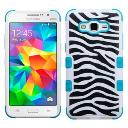 - Insten Tuff Zebra Hard Hybrid Rubber Silicone Cover Case For Samsung Galaxy Grand Prime - Black/White