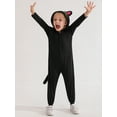 thumbnail image 6 of Hotiary Kids Halloween Cat Costume Zipper Romper Girls Boys Animal Cosplay Party Hooded Jumpsuits with Gloves, 3-12 Years, 6 of 8