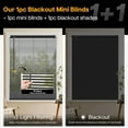 thumbnail image 6 of LazBlinds No Tools No Drill Cordless 1" Vinyl Mini Blinds, 100% Blackout Blinds for Indoor Windows, Room Darkening Privacy Window Blinds and Shades for Interior, 47" W x 48" H, Black, 6 of 6