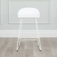 thumbnail image 2 of Escape Contract Grade Plastic & Metal Modern Sled Base Counter Stool (Set of 2), 2 of 4
