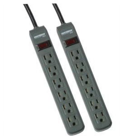 UPC: 0784755153357 | 6-OUT SURGE PROTECTOR TWIN PACK 15A 120V 1800 WATTS 241 JOULES