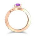 thumbnail image 4 of 2.50 Carat Round Cut Natural Diamond & Amethyst Gemstone Elegant Engagement Ring for Ladies Solid 18K Rose Gold Size 10.5 by Diamond-Capitals, 4 of 8