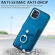 thumbnail image 2 of Funda para Samsung Galaxy A03 de 164 mm con anillo de cuero con textura de piel galvanizada y tarjetero (negro), 2 of 5