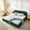 Green, variant on King Size Upholstered Bed Frame, Modern Minimalist Platform Bed with Curved Headboard, Circle Yarn Fabric, Sturdy Support, No Box Spring Needed, Beige