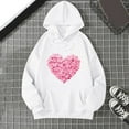 thumbnail image 2 of Bibifish Hoodies For Women Heart Graphic Print Hoodies Fall Winter Casual Hoodies Long Sleeve Oversized Pullovers With Pocket, 2 of 3