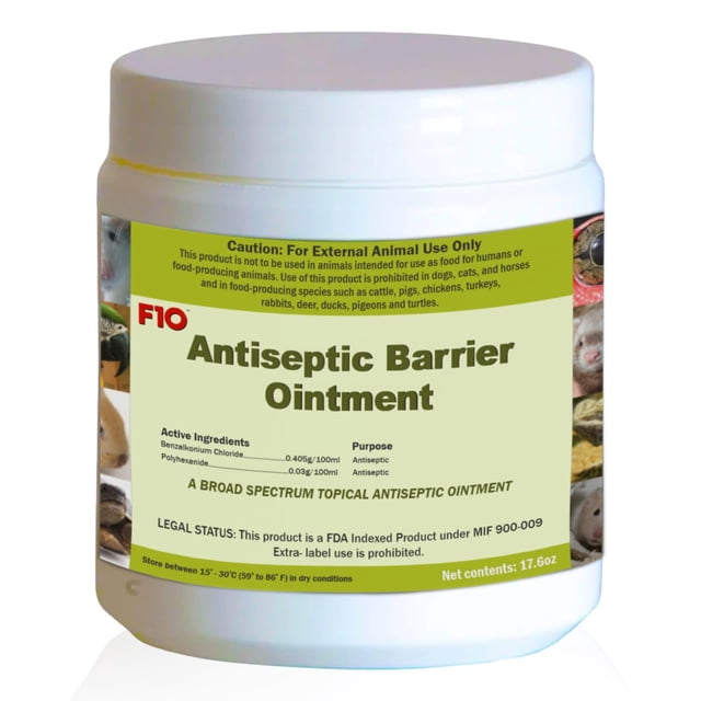 Pomada Antiséptica Barrera F10 500 g para Mascotas