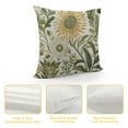 thumbnail image 4 of GOSMITH  Decorative Throw Pillows Cases Cushion Cover for Sofa Couch Bed,Sunflower Pattern, Green Cream, 4 of 5