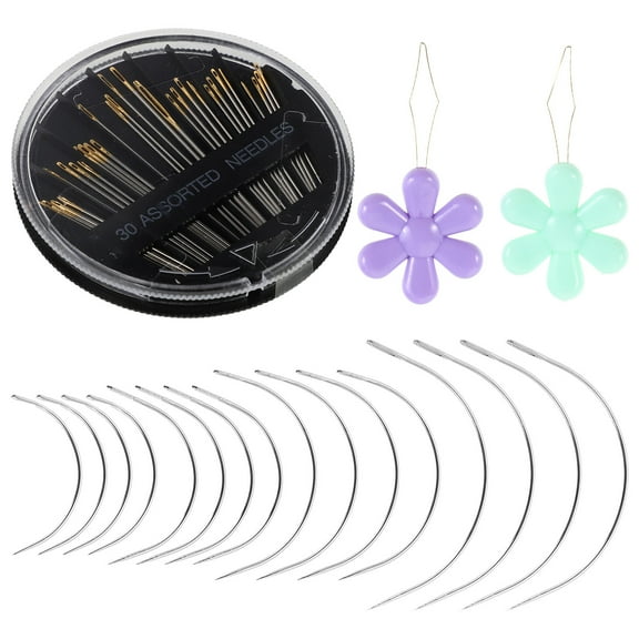 HONMEET Yarn Needle Set Plastic Metal Assorted Color for Sewing 1Set