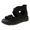 Black, variant on Women's Platform Thick-Soled Sandals Roman One-Strap Soft Fairy-Style Sandals for Women Summer Beach Shoes Fashion