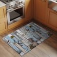 thumbnail image 2 of Bathroom Rugs 2x3 Ft, Blue Grey Wooden Non Slip Area Rugs for Kitchen Bedroom Entryway, Farmhouse Barn Sunflowers Retro Washable Carpet Runner Rug Floor Mats for Bedroom Home Decor, 2 of 8