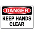 thumbnail image 1 of Signe de Danger - Garder Hands Clear - 10" X 14" Signe de Sécurité OSHA, 1 of 1