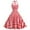Red, variant on QUNYINEY Casual Dresses for Women 2025 Plaid Sleeveless A-Line Dress Empire Waist V Neck Flowy Midi Sundress