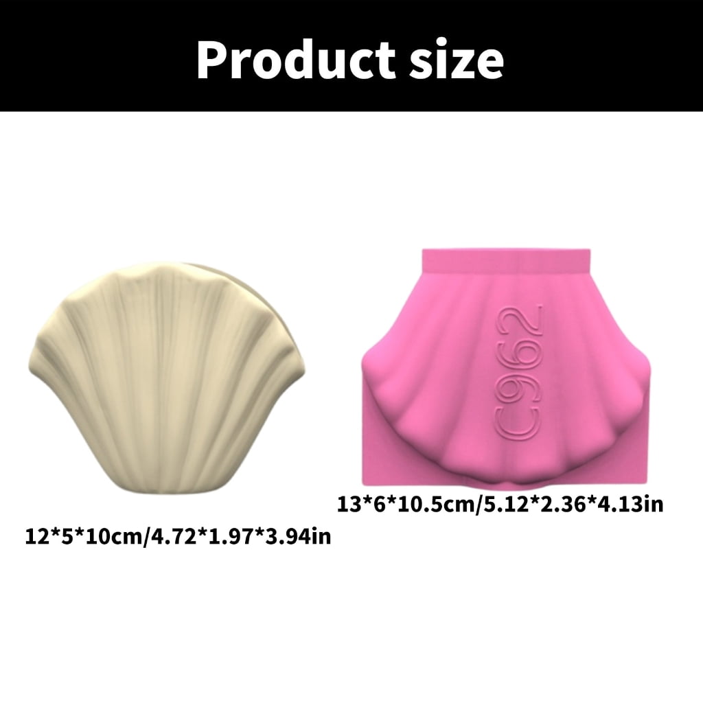 Aurgiarme Creative Silicone Mould Shell Shape Concrete Flower Pots Moulds for Resin Planter Vase Pen Holder Crafting