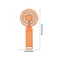 thumbnail image 3 of Portable Handheld Fan,Powerful Personal USB Rechargeable Fan with 5 Speeds,Small and Cute Cooling Fan with LED Display & Hanging Buckle for Office/Travel/Home,Orange, 3 of 7