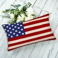 thumbnail image 4 of American Flag Lumbar Pillow Cover 12x20 Inches Patriotic Red Blue Stars Stripes Flag 4th of July Throw Pillows Decor Independence Day Decorations Memorial Day Cushion Case for Sofa Couch, 4 of 5