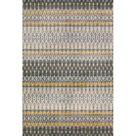 Dalyn Brisbane Area Rug BR1 Br1 Pewter Pewter Banded Diagonal 3' x 5' Rectangle