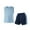 Blue, variant on GYRATEDREAM Kids Boys Loose Athletic Sleeveless Tank Top T-Shirt and Active Shorts Set 2 Piece Boys Sportswear Lightweight and Breathable