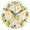 Black, variant on Pineapple and Flowers Pattern Wall Clock 10in Round Artistic Oil Painting Home Decor Desk Table Clock