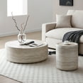 thumbnail image 4 of Kevinplus 15.74” Faux Mars Marble Pattern Coffee Tables, Round Tea table for Living Room, No Need Assembly, 4 of 6