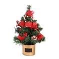 thumbnail image 1 of Adorno de Planta Artificial Injueey Mini Árbol de Navidad Rojo, 1 of 6