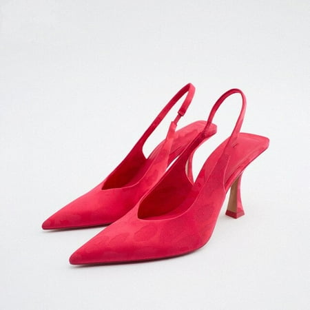 

TRAF Woman Rhinestone Bow High Heels Women Pumps Spring Summer 2022 Butterfly Heels Sandals PartyStiletto Slingback Heeled Shoes
