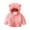 Pink, variant on Godderr Kids Toddler Winter Fleece Cotton Jacket Coat Ear Hooded Down Cotton Outwear,Baby Cotton Snowsuit Thick Jacket for Boys Girls 9M-5T