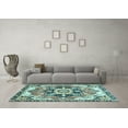 thumbnail image 3 of Ahgly Company Indoor Rectangle Abstract Light Blue Modern Area Rugs, 7' x 10', 3 of 4