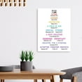 thumbnail image 3 of Biblical Affirmations for Kids Canvas Wall Art,Who God Says I Am Motivational Quote Artwork Painting Prints Poster Ready to Hang for Kids Teens Classroom Nursery Read Room Wall Decor,12x15 Inch Y450, 3 of 6