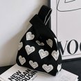 thumbnail image 4 of Bolsa de viaje, de punto informal, Simple, portátil, hecho a mano para vacaciones de fin de semana JShteea Para Estrenar, 4 of 9
