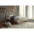 thumbnail image 1 of Topline Home Furnishings White Twin Metal Bed, 1 of 6