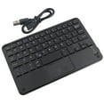 thumbnail image 2 of Clavier Sans Fil 59 Touches avec Pavé Tactile, Port de Charge Micro USB, Mini Noir pour PC/tablette, 2 of 8