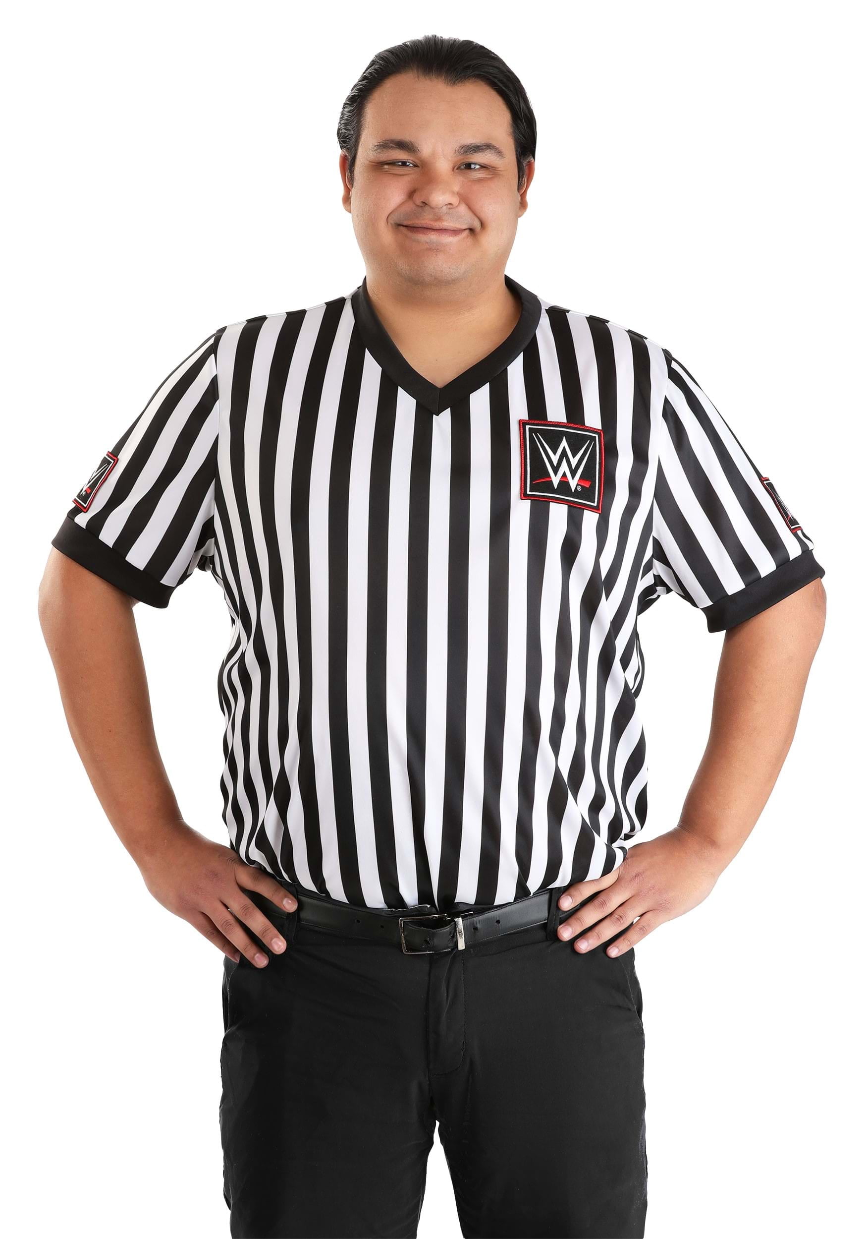 Plus Size WWE Referee Shirt Costume for Men