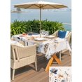 thumbnail image 4 of Outdoor Tablecloth with Umbrella Hole and Zipper, Spring Summer Wildflowers Rectangle Table Cloth 60x120 Inch Waterproof Tablecloth, Farmhouse Retro Floral Botanical Picnic Table Cover for Patio, 4 of 7
