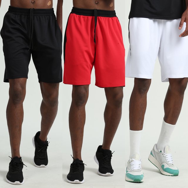 Pantalones cortos deportivos para hombre Bolsillos laterales de secado rápido Pantalones cortos con cintura elástica