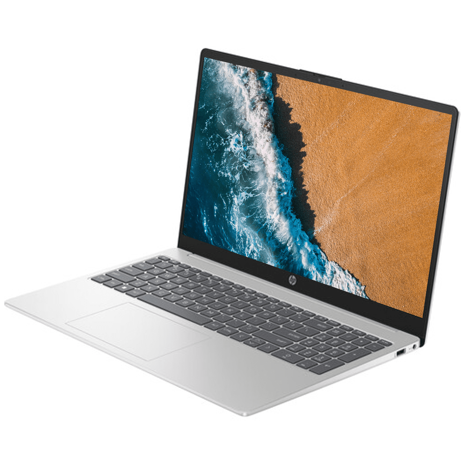 HP Essential 15 Laptop, 15.6" HD Display, Intel N200 Processor, 8GB RAM, 128GB Storage, Wi-Fi 6, Webcam, HDMI, Numeric Keypad, Windows 11 Home, Silver