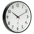 thumbnail image 2 of Mainstays 11.5” Quartz Black & White Schoolhouse Wall Clock with Red Second Hand, 2 of 7