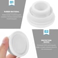 thumbnail image 5 of White 2 Pcs Universal Plug Swimming Pool Rubber Stopper, 5 of 6