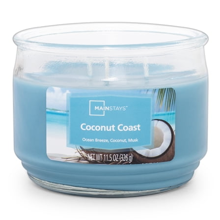 Mainstays 11.5oz Coconut Coast Scented Candle Jar