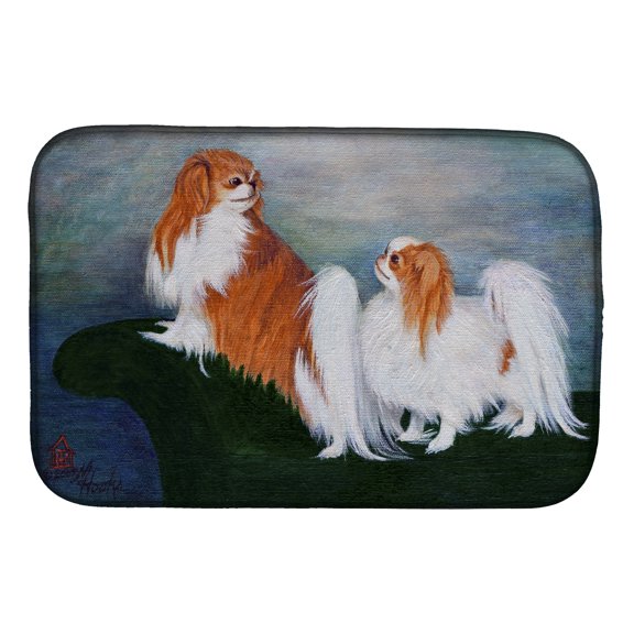 Japanese Chin Standing on my tail Dish Drying Mat