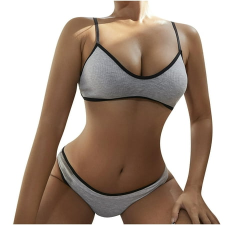 GENGING Panties for Women Fall Fashion Women Flash Deals Sexy Lingerie Corset Sleepwear Underwear Tops+Briefs Suit (Including Panties)