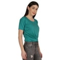 thumbnail image 2 of Inkmeso Summer Twist Front Knot Crop Top For Women With Short Sleeves Tee Shirts, 2 of 8