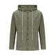 thumbnail image 5 of pstuiky camisas de manga larga para hombre, Camisas de manga larga con capucha y botones lisos y bolsillos informales de lino a la moda para hombre Tops casuales para hombres l, 5 of 9