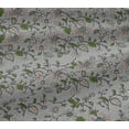 thumbnail image 4 of oneOone Cotton Jersey Light Gray Fabric Leaves & Flower Floral Sewing Crafts Projects Fabric Prints By Yards 58 Inches Wide, 4 of 4