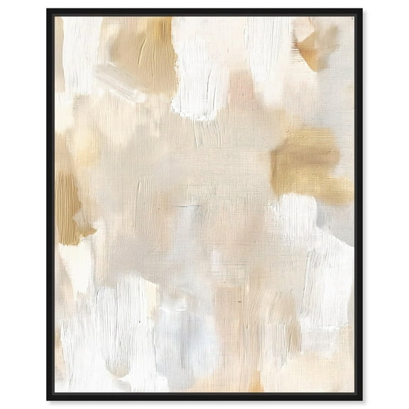 Beige and Cream I Canvas Muted Elegant Art by Art Remedy, Black Frame, 16 x 20