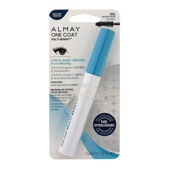 Máscara para pestañas Almay one coat 501 blackest black 7 ml