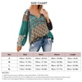 thumbnail image 4 of Blusas De Manga Larga Con Cuello En V Blusas De Manga Larga Con Estampado Floral Blusa Informal Para Mujer Blusa De Manga Larga Con Cuello En V Jersey Con Cordón Estampado Floral ANGGREK  No, 4 of 5