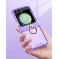 thumbnail image 6 of for Samsung Galaxy Z Flip 5 Clear Kickstand Case, Woman Purple Case for Galaxy Z Flip 5 with Hinge Protector and Ring Holder, Girls Protective Shockproof Case for Z Flip 5 (Purple), 6 of 13